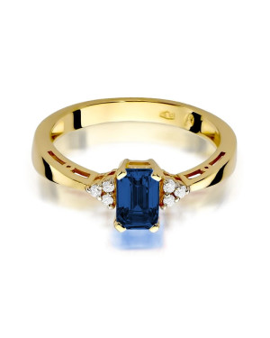 Sapphire gold ring 14k certificate