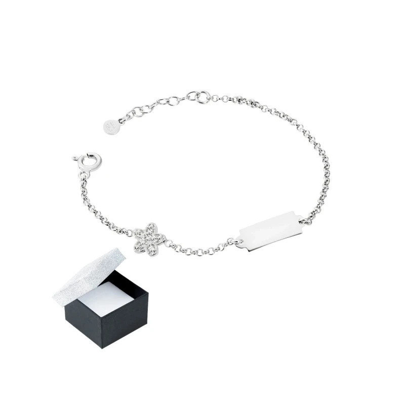 Silver rhodium-plated bracelet GRAWER SB2 | GoldJewellery