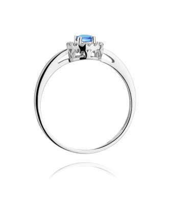 14k gold ring with topaz white gold