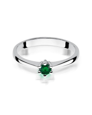 Emerald ring 0.30ct white gold