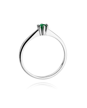 Emerald ring 0.30ct white gold
