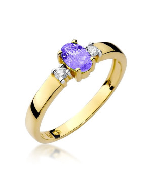 14k Gold Ring Tanzanite Diamonds