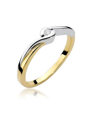 Gold ring with diamond 14k gold
