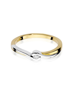 Gold ring with diamond 14k gold