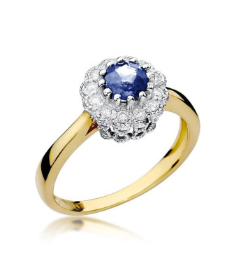 Tanzanite diamond ring 14k gold