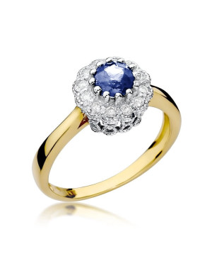 Tanzanite diamond ring 14k gold
