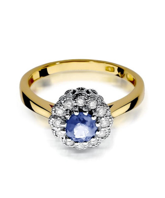 Tanzanite diamond ring 14k gold