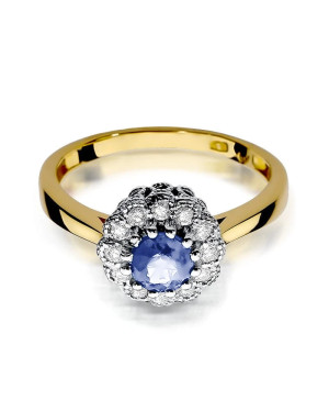 Tanzanite diamond ring 14k gold