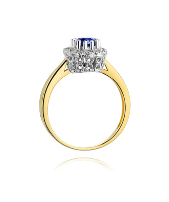 Tanzanite diamond ring 14k gold