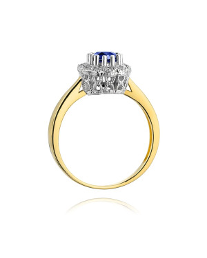 Tanzanite diamond ring 14k gold