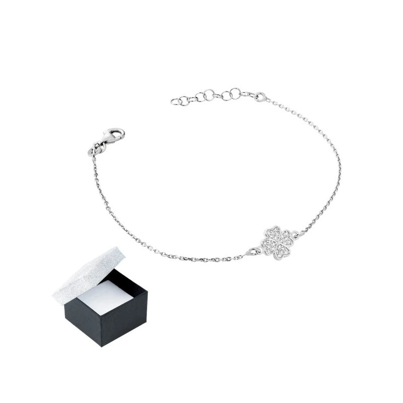 Silver bracelet with a clover SB5 | GoldJewellery