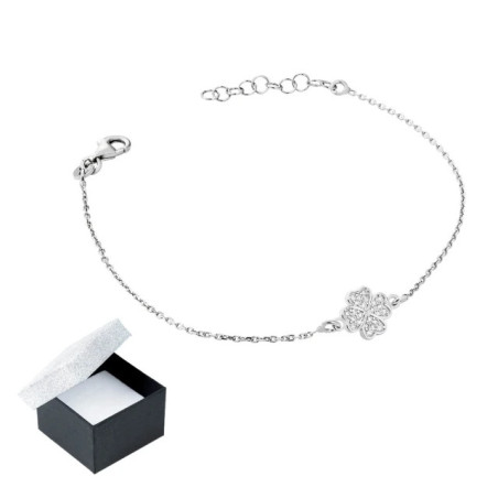 Silver bracelet with a clover SB5 | GoldJewellery