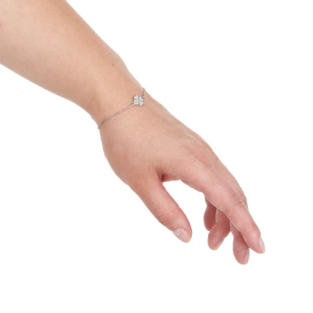 Silver bracelet with a clover SB5 | GoldJewellery