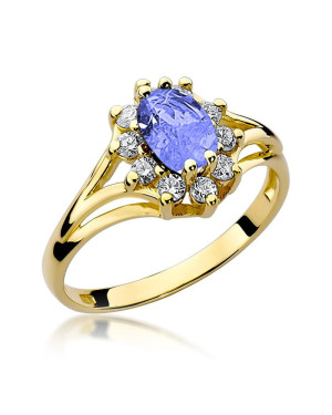 14k Gold Ring Tanzanite Diamonds Certificate