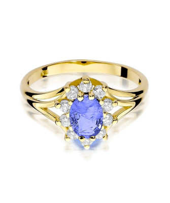 14k Gold Ring Tanzanite Diamonds Certificate