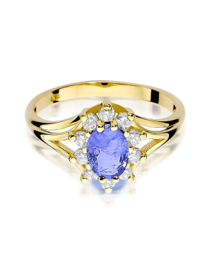 14k Gold Ring Tanzanite Diamonds Certificate