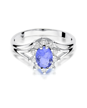 Tanzanite ring white gold 14k