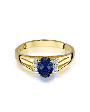 Gold ring with sapphire 0.70ct