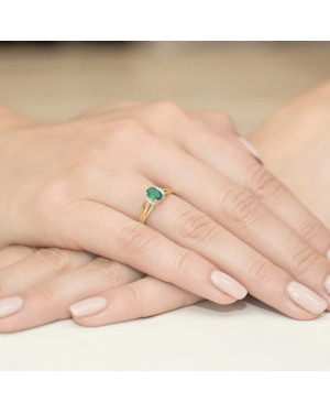 Pierścionek ze szmaragdem 0,40ct