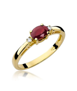 Ruby gold ring diamonds