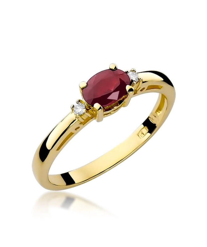 Ruby gold ring diamonds