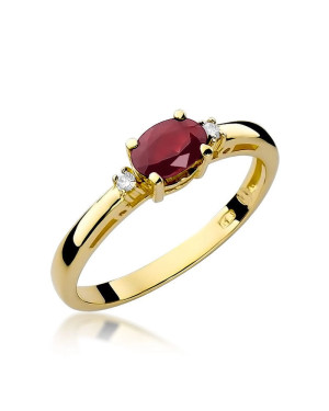 Ruby gold ring diamonds