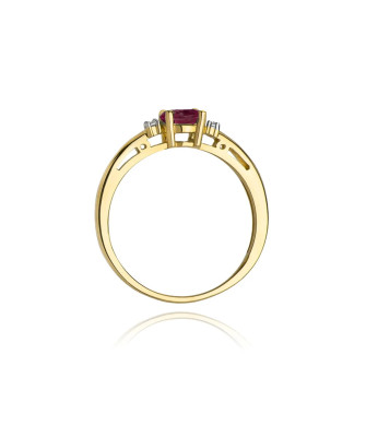 Ruby gold ring diamonds