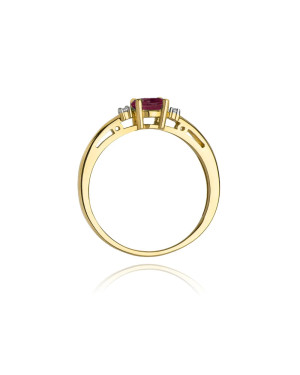 Ruby gold ring diamonds