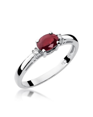 Gold ring with 0.60ct ruby white gold