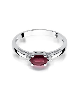 Gold ring with 0.60ct ruby white gold