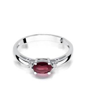 Gold ring with 0.60ct ruby white gold
