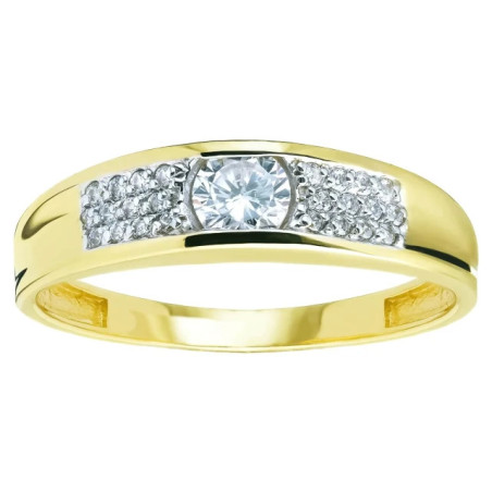 Wedding ring with zircons 333 P3.1561 | GoldJewellery