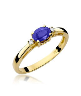 Tanzanite gold ring diamonds