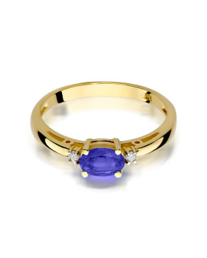 Tanzanite gold ring diamonds