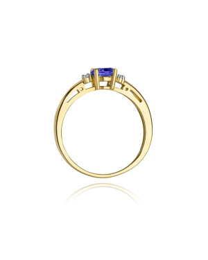 Tanzanite gold ring diamonds