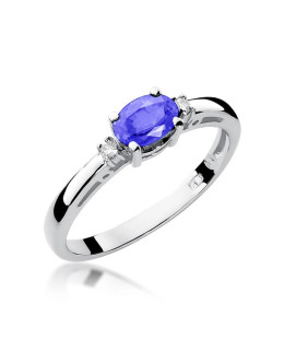 Gold ring with tanzanite 0.40ct white gold