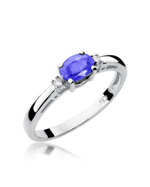 Gold ring with tanzanite 0.40ct white gold