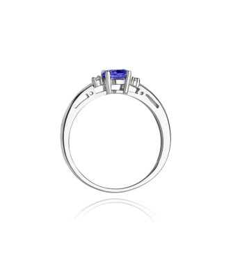 Gold ring with tanzanite 0.40ct white gold