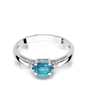Gold ring with 0.50ct topaz white gold