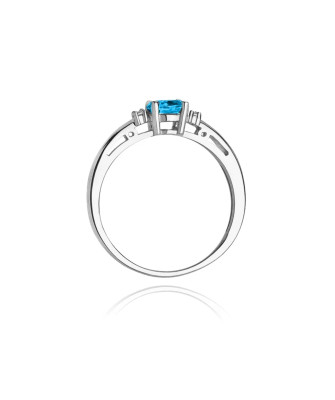 Gold ring with 0.50ct topaz white gold