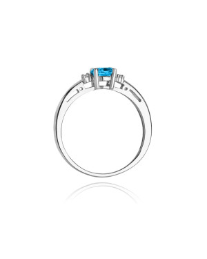 Gold ring with 0.50ct topaz white gold