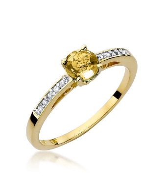 14k gold ring with citrine
