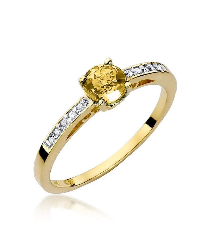 14k gold ring with citrine