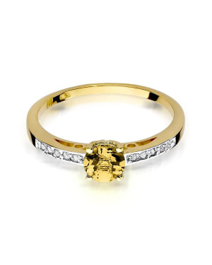 14k gold ring with citrine