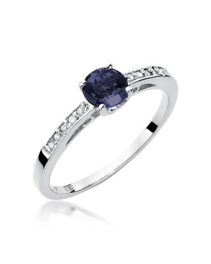Gold ring with sapphire 0.50ct white gold