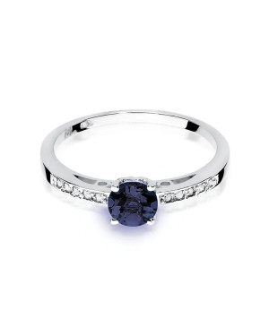 Gold ring with sapphire 0.50ct white gold