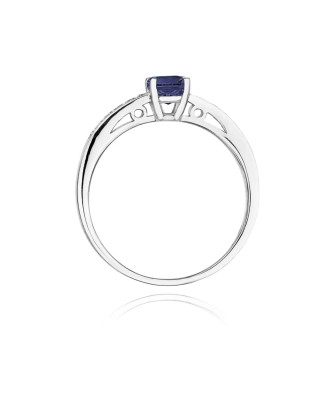 Gold ring with sapphire 0.50ct white gold