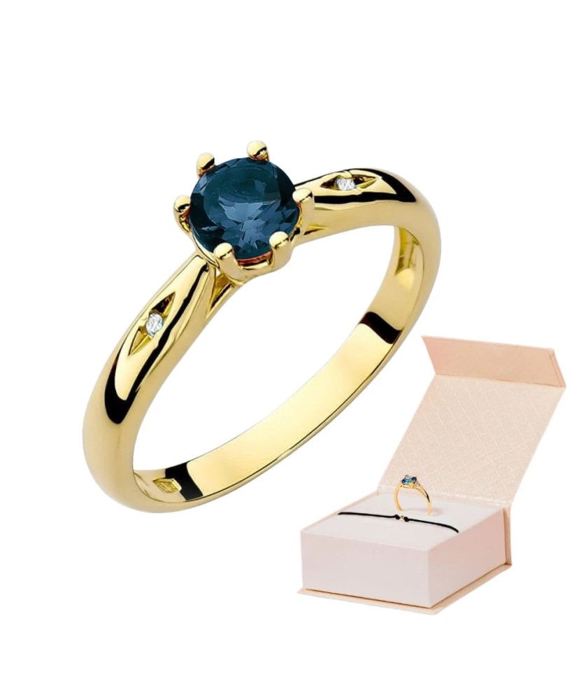 Gold ring with sapphire 0.50ct