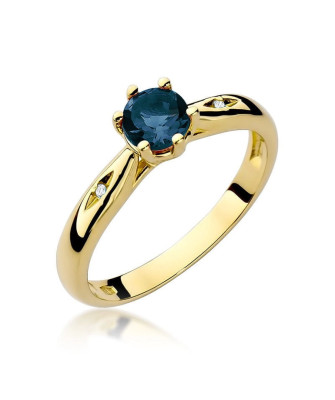 Gold ring with sapphire 0.50ct