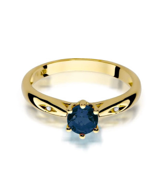 Gold ring with sapphire 0.50ct